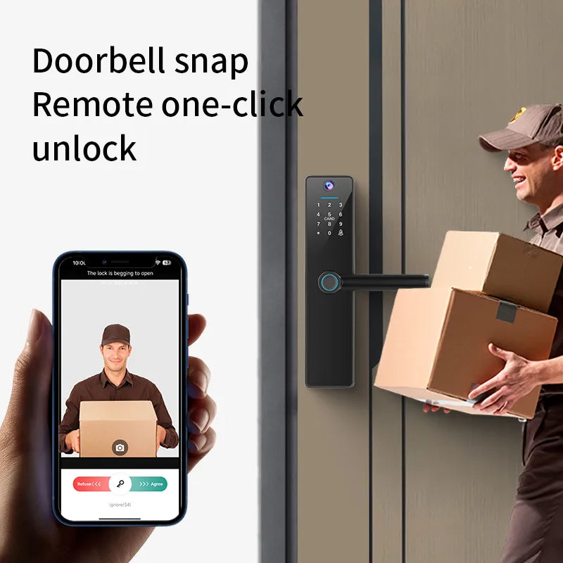 Best Smart Door Lock with Camera for Wooden Door