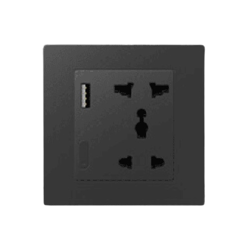 Zigbee Smart Socket With USB- EU - Black