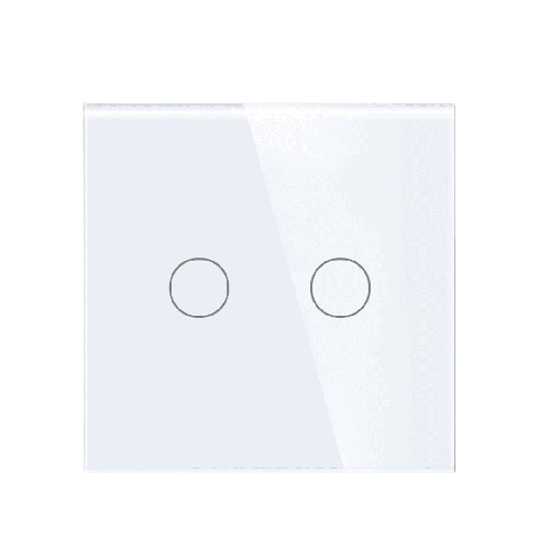Smart Home Wifi 2 Gang Switch - White