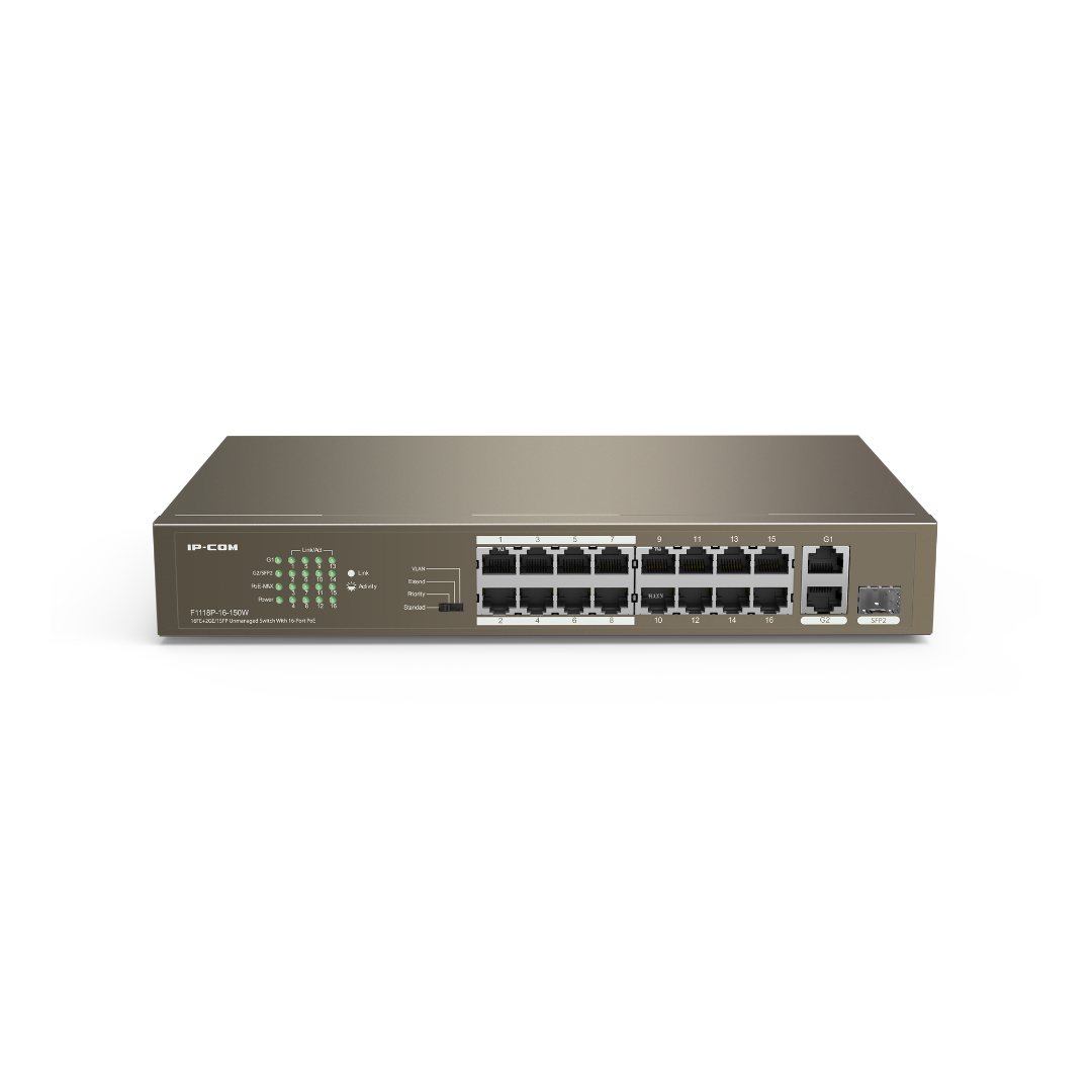 F1118P-16-150W - 16 PoE - 150W - Unmanaged