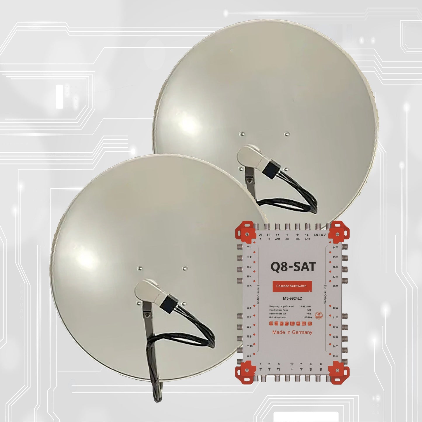 German central satellite system 32 points AFFAN TECH(Q8sat)