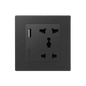 Zigbee Smart Socket With USB- EU - Black