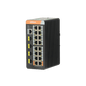20-port Gigabit industrial managed switch with 16 PoE ports + 4 SFP (fiber) ports #1582