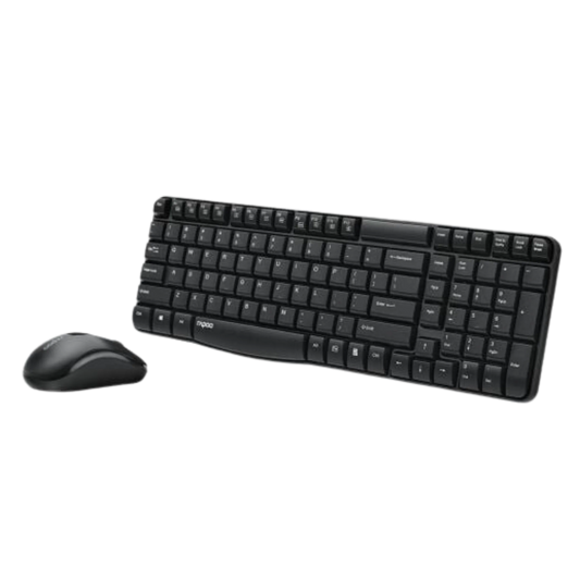 Rapoo X1800S Wireless Multimedia Keyboard & Optical Mouse AR - Black